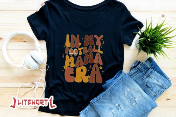 Football Mom in My Football Mama Era SVG Graphics and T-Shirt Designs