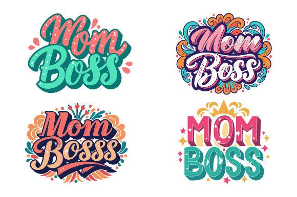 Mom Boss Typography T-shirt Design: Graphics for Modern Content