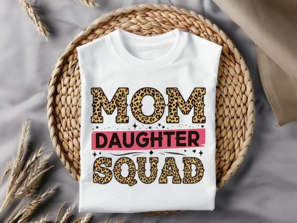Mom Daughter Squad T-Shirt Design Graphics Review