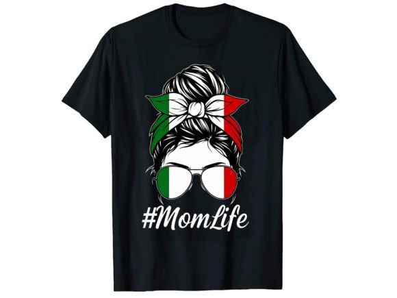 Mom Life T-Shirt Design Graphics for Editorial Use